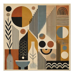 Midden eeuw moderne kunst herfst oogst perfect poster