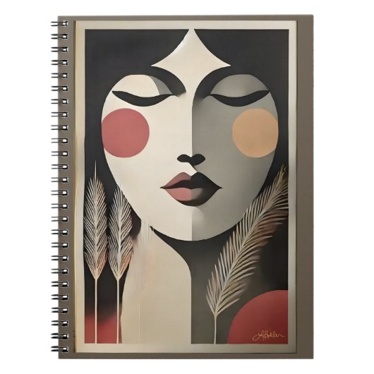Midden eeuw moderne kunst meditatie notitieboek (Voorkant)