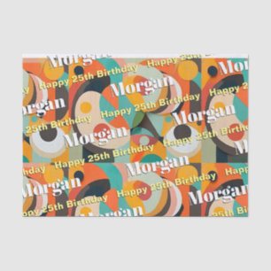 Midden eeuw moderne kunst, naam, elke verjaardag tissuepapier