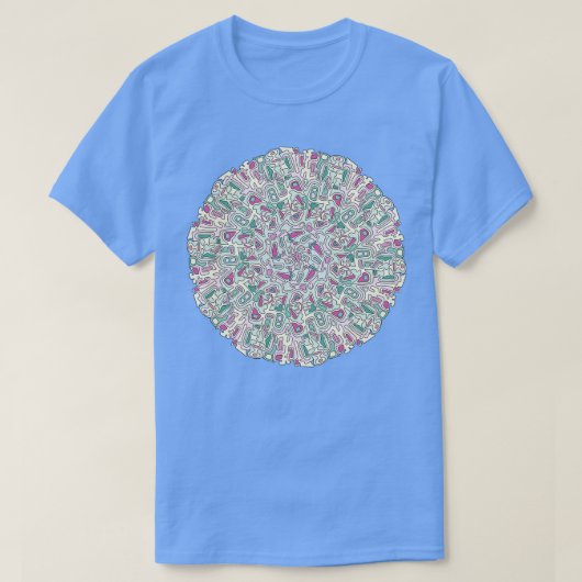 Midden eeuw moderne Mandala T-shirt (Design voorkant)