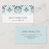 Midden-eeuw moderne munt groen visitekaartje (Voorkant / Achterkant)