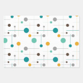 Midden Eeuw Moderne Ontwerpen Patroon Inpakpapier Vel (Voorkant 3)