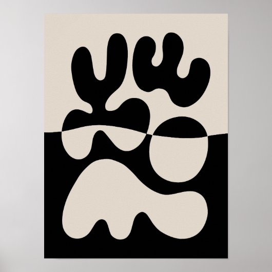 Midden eeuw moderne organische abstractie poster (Voorkant)