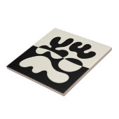 Midden eeuw moderne organische abstractie tegeltje (Zijkant)