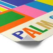 Midden eeuw moderne Palm Springs kleurrijke geomet Poster (Hoek)