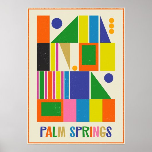 Midden eeuw moderne Palm Springs retro reizen Poster (Voorkant)