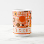 Midden eeuw moderne retro atomisch gepersonaliseer koffiemok (Center)