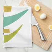 Midden eeuw moderne retro boemerang theedoek (Quarter Fold)