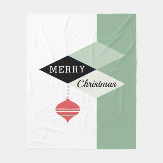 Midden-eeuw moderne retro chique kerst fleece deken (Voorkant)