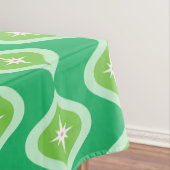 Midden eeuw moderne retro groen geometrisch tafelkleed (Voorbeeld)