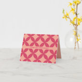 Midden-eeuw moderne retro, mod roze dank je kaart (Gele Bloem)