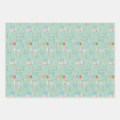 Midden eeuw Moderne Retro Palm Springs Inpakpapier Vel (Voorkant 2)