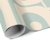 Midden eeuw Moderne Retro Piquet Licht Celadon Bla Cadeaupapier (Rol Hoek)