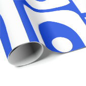 Midden eeuw Moderne Retro Piquet Royal Blue Patroo Cadeaupapier (Rol Hoek)