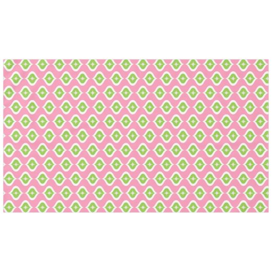 Midden eeuw moderne retro roze geometrisch tafelkleed (Voorkant (Horizontaal))