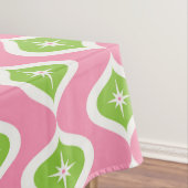 Midden eeuw moderne retro roze geometrisch tafelkleed (Voorbeeld)