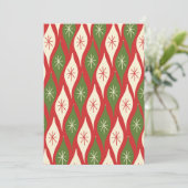 Midden eeuw moderne retro vintage kerstfeest kaart (Staand voorkant)