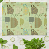 Midden eeuw moderne salie theekopje theedoek (Gevouwen)