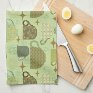 Midden eeuw moderne salie theekopje theedoek