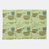 Midden eeuw moderne salie theekopje theedoek (Horizontaal)