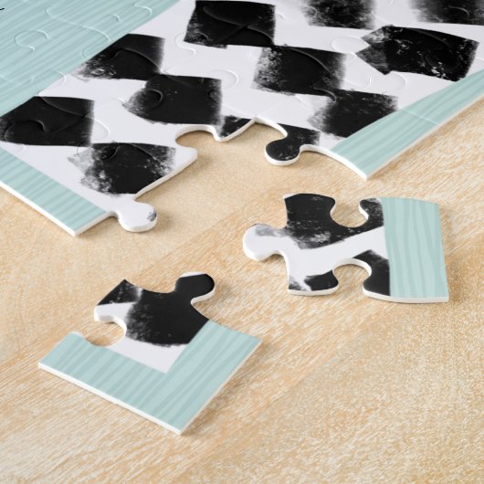 Midden eeuw moderne Scandi bloemnaam Legpuzzel (Zijkant)