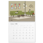 Midden eeuw moderne Siamese katten Kalender (Jan 2026)