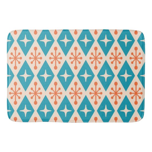 Midden-eeuw moderne Starburst patroon Badmat (Voorkant)