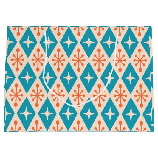 Midden-eeuw moderne Starburst patroon Groot Cadeauzakje (Voorkant)