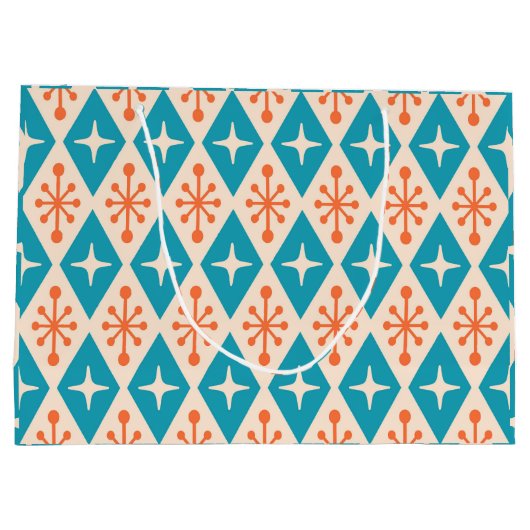 Midden-eeuw moderne Starburst patroon Groot Cadeauzakje (Achterkant)