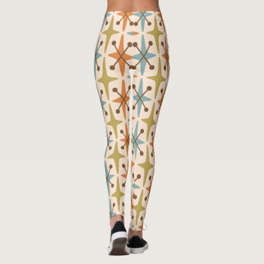 Midden-eeuw moderne Starburst patroon Leggings (Achterkant)