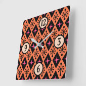 Midden-eeuw moderne Starburst patroon Vierkante Klok (Hoek)