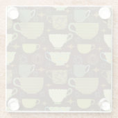 Midden eeuw moderne theekopje bruin glazen onderzetter (Achterkant)