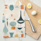 Midden eeuw moderne vaas vorm theedoek (Quarter Fold)