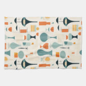 Midden eeuw moderne vaas vorm theedoek (Horizontaal)