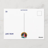 Midden eeuw Moderne Vaderdag Retro Zeilboten Briefkaart (Achterkant)
