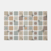 Midden eeuw moderne vierkanten aarde tonen deurmat (Voorkant)