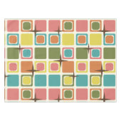 Midden eeuw moderne vierkanten kleurrijk tafelkleed (Voorkant (Horizontaal))