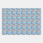 Midden-eeuw moderne vogelhuisjes Kerstmis Inpakpapier Vel (Voorkant 3)