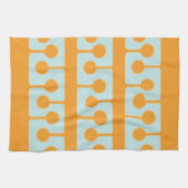 Midden eeuw moderne vormen in Sync Oranje, Aqua Theedoek (Horizontaal)