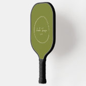 Midden-eeuw moderne wilg groen | Scriptnaam Pickleball Paddle (Links)
