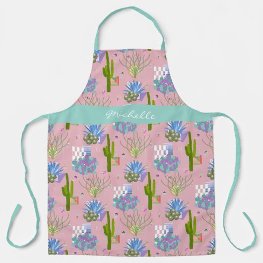 Midden-eeuw moderne woestijn in elke kleur schort (Voorkant)