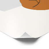 Midden-Eeuw Moderne Zon en bladeren Art Print Foto Afdruk (Hoek)