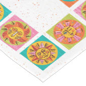 Midden eeuw moderne zon gezichten tafel loper (Hoek)