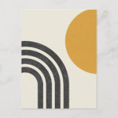 Midden eeuw moderne zon & regenboog briefkaart (Voorkant)