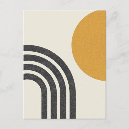 Midden eeuw moderne zon & regenboog briefkaart (Voorkant)