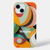 Midden eeuw modernisme kunst, naam, geometrisch Case-Mate iPhone case (Achterkant)