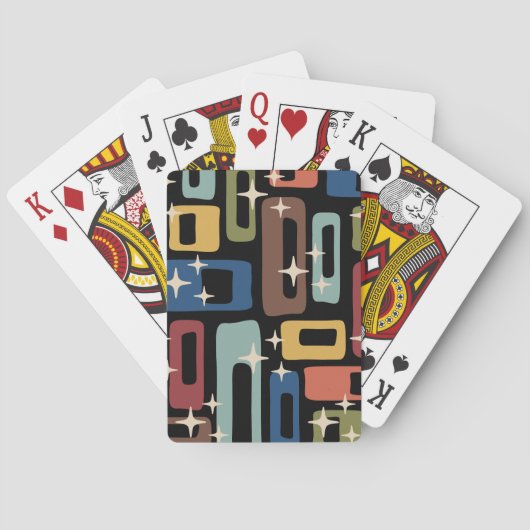 Midden eeuw modernisme pokerkaarten (Achterkant)
