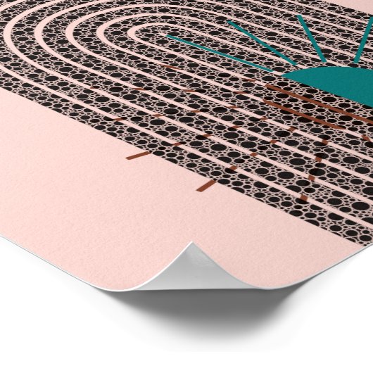 Midden-Eeuw Mondern Abstracte geometrische Poster (Hoek)