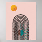 Midden-Eeuw Mondern Abstracte geometrische Poster (Voorkant)