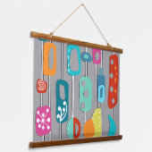 Midden eeuw muur opknoping decor print hangend wandkleed (Gebogen)